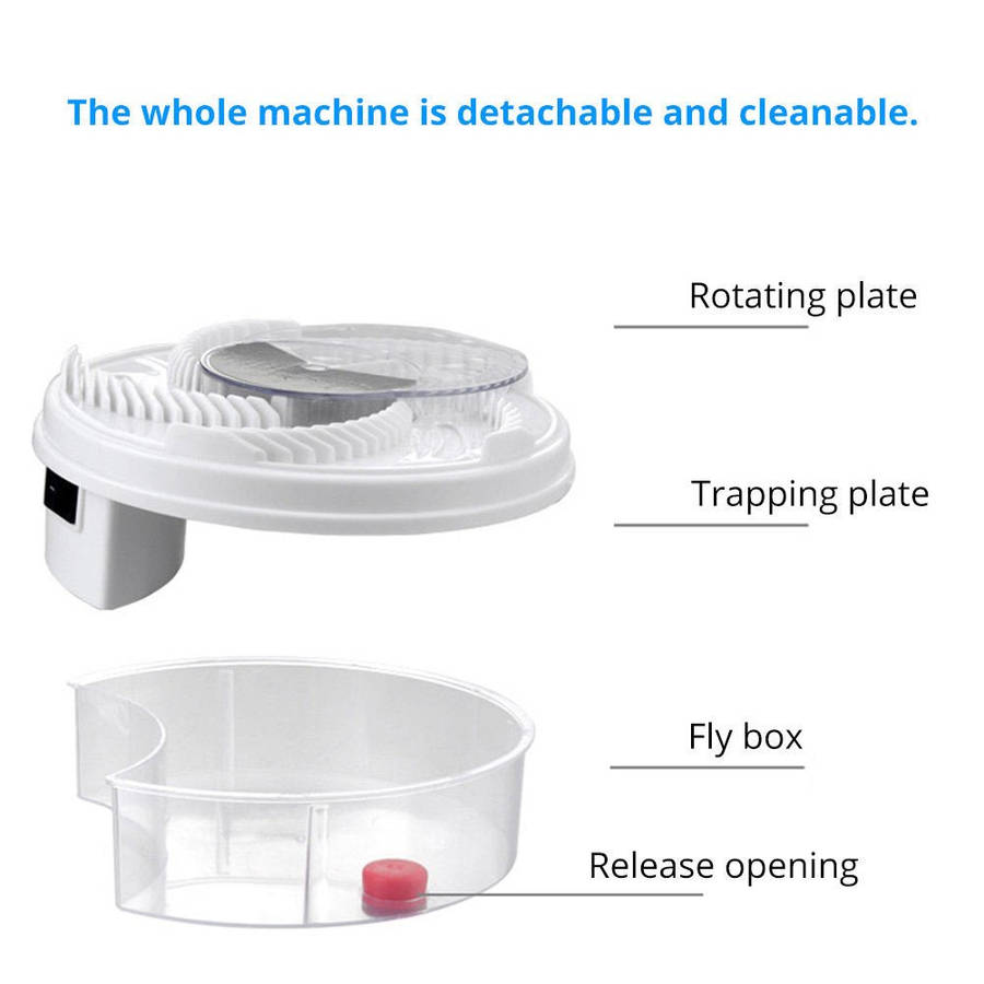 Electric Fly Trap Device with Trapping Food