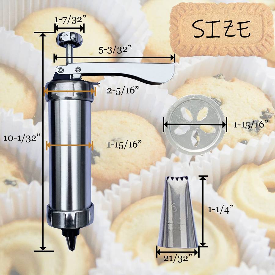 Biscuit Maker Press Biscuit Maker and Decoration Silver