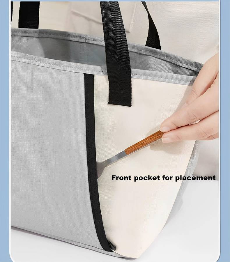 Insulated Lunch Bag/Outdoor Picnic Bag/Warmer Bag for Office Worker (Gray)