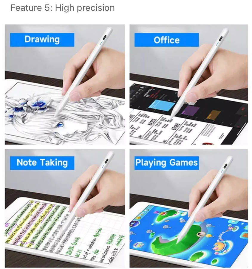 Tablet Stylus Pen With Palm Rejection Active Touch Magnetic Screen Pen