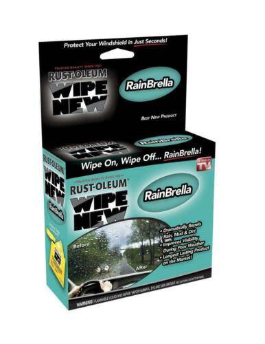 RainBrella Wipe New 2 PACK Windshield Auto Glass Treatment Kit