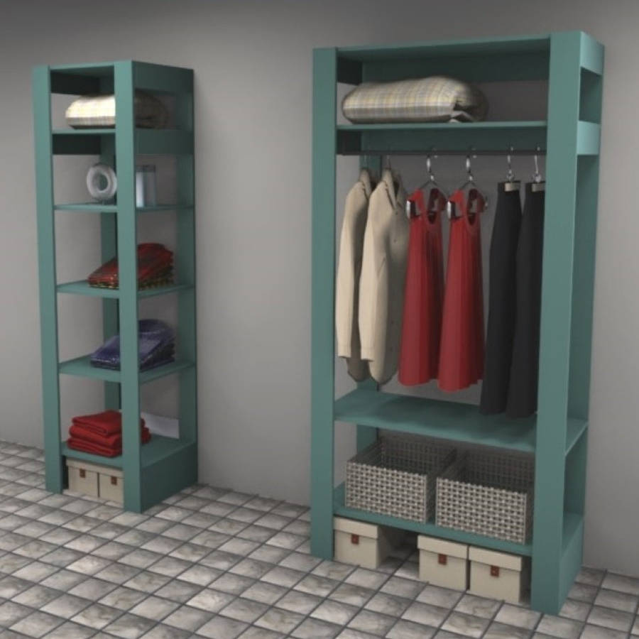 Freestanding Cupboard Low with 2 Shelves