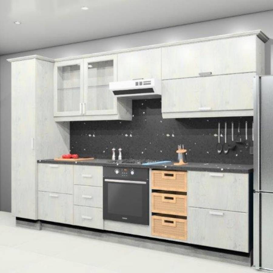 Straight Space-Saving Kitchen