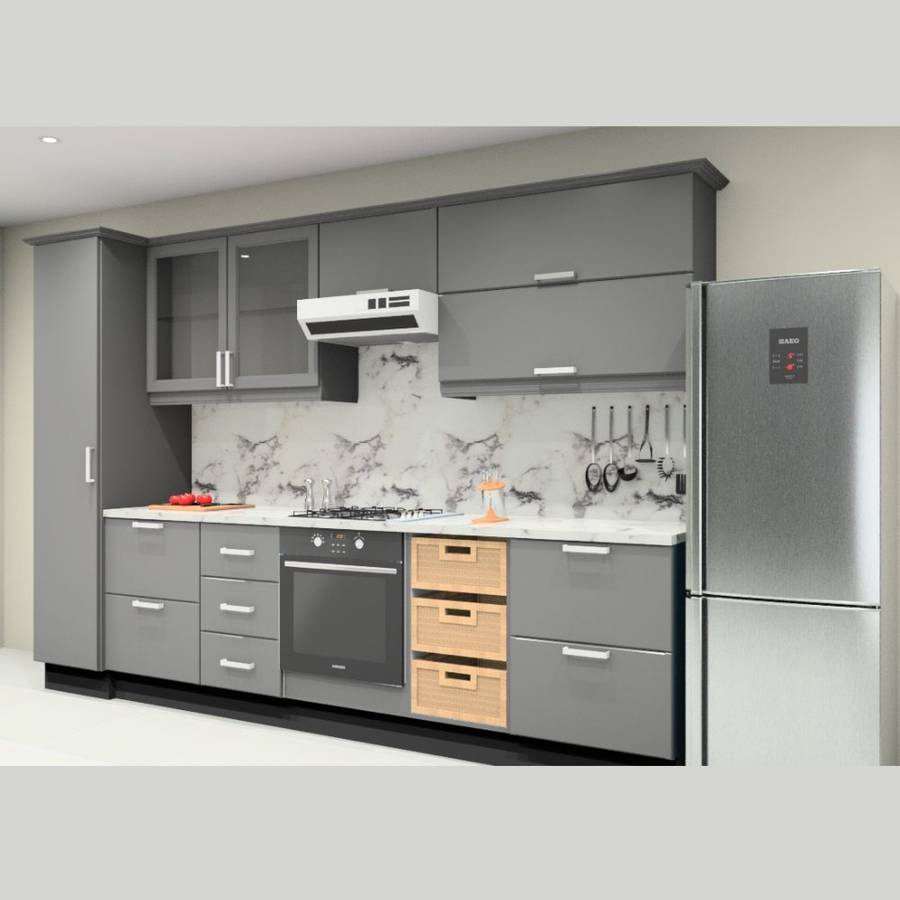 Straight Space-Saving Kitchen