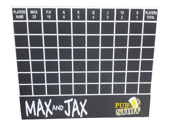 Max 'n Jax Board Game (including poker dice and chalk)