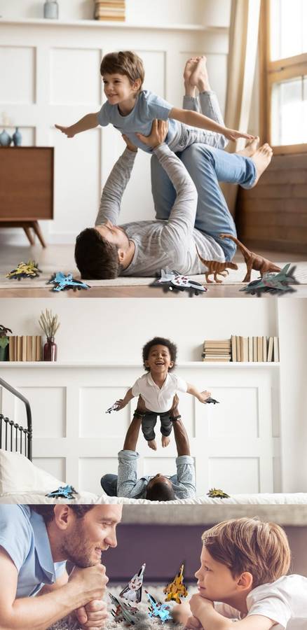 Die-cast Pull Back Military Fighter Jet Model Set - 4 Piece