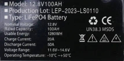 Solarix Nenergy 12V 100Ah LiFePo4 Single Battery Module | SOLNE12V100AH 7 Solarix Nenergy 12V 100Ah LiFePo4 Single Battery Module