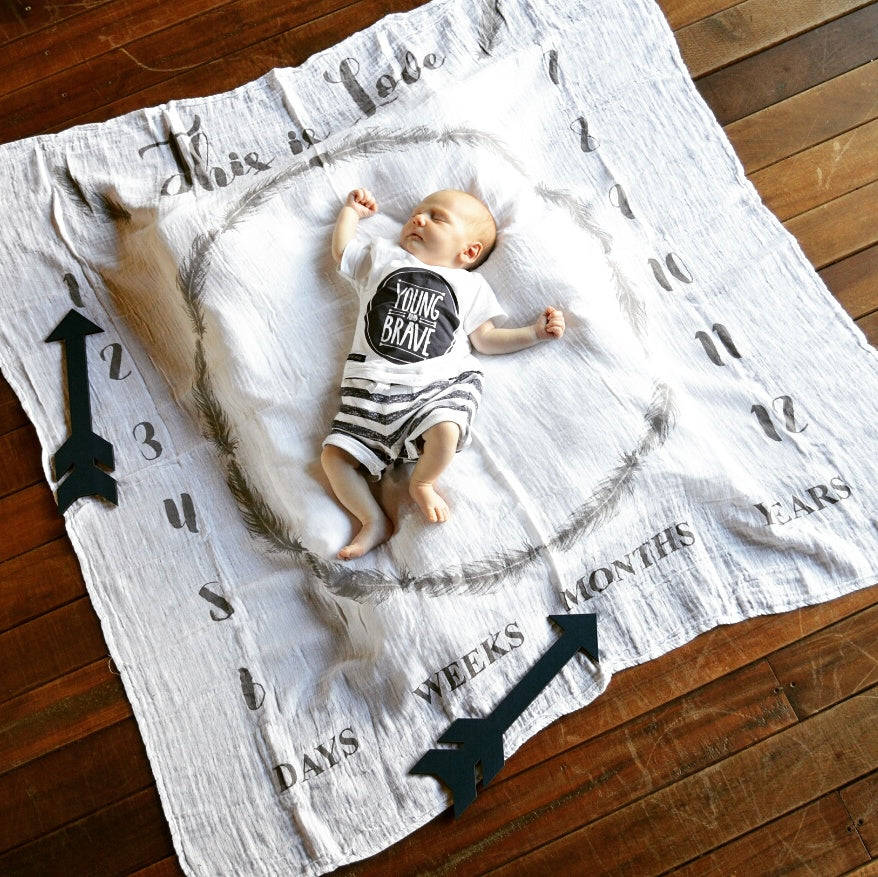 Milestone Blanket Marker Pack - Clouds / Soft Pink