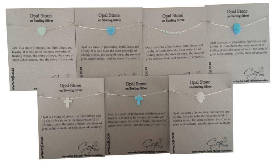 Coji Opal Necklace - White Heart