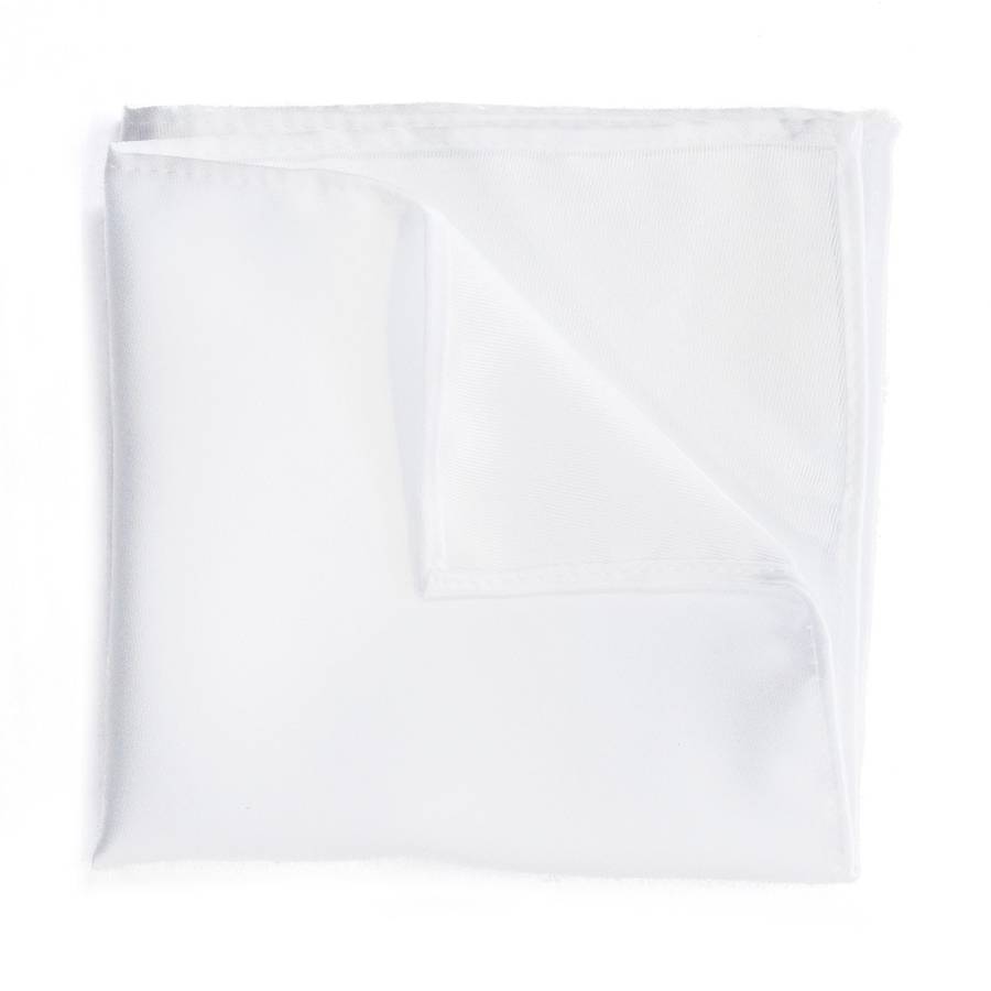 Classic White Pocket Square