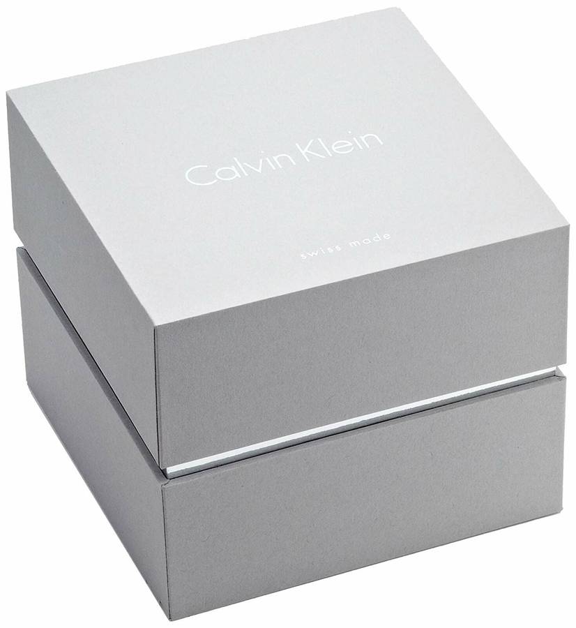Calvin Klein Men's Established Silver Dial Leather Watch