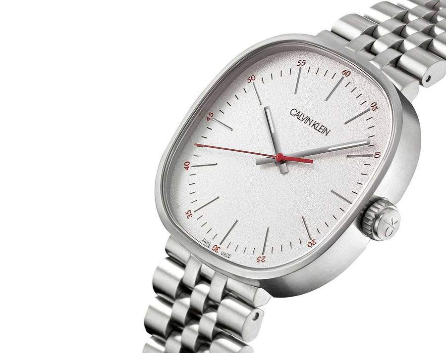 Calvin Klein Women's Squarely 38mm Silver Dial Stainless Steel Watch - K9Q12136