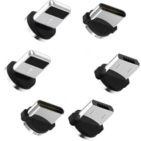 Magnetic heads for TOPK AM23 3 in 1... - Mix - 2x Micro-USB 2x 8-Pin (for iPhone/iPad) and 2x C-type