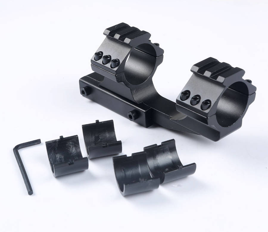 1"/30MM DOVETAIL MOUNT RING, OFFSET WITH PIC. CAPS