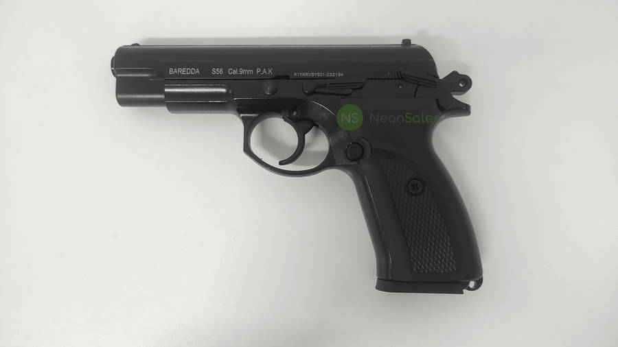 BAREDDA S56 BLACK BLANK/PEPPER GUN COMBO + 10 BLANKS & HOLSTER
