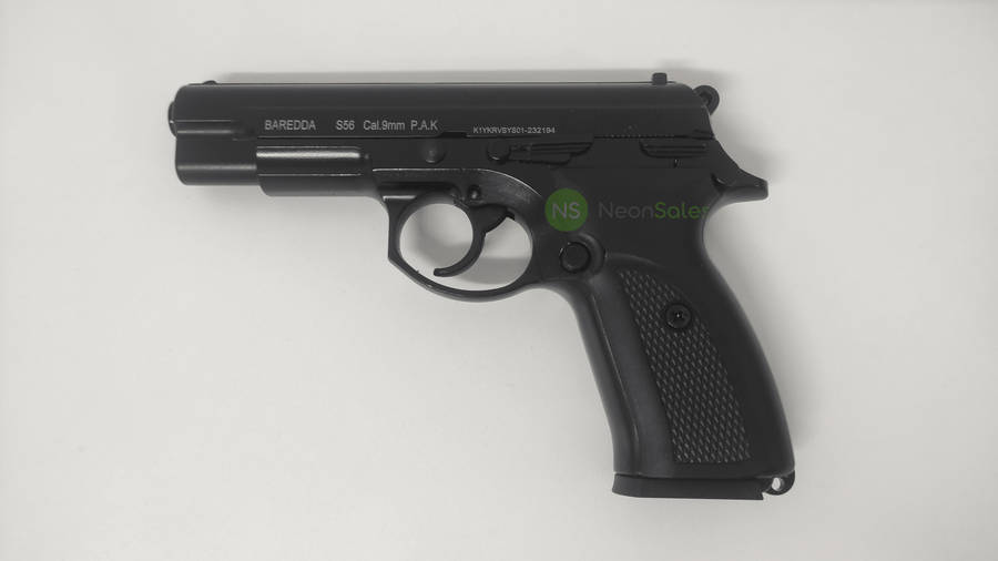 BAREDDA S56 BLACK BLANK/PEPPER GUN COMBO + 10 BLANKS & HOLSTER