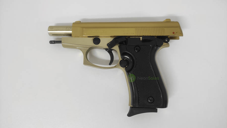 BLOW P29 BLANK GUN - GOLD W/ BLACK GRIPS & TRIM