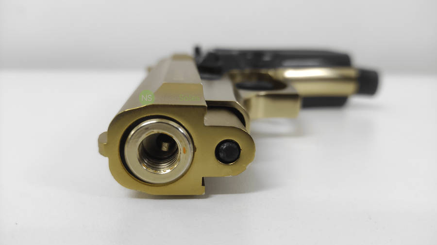 BLOW P29 BLANK GUN - GOLD W/ BLACK GRIPS & TRIM