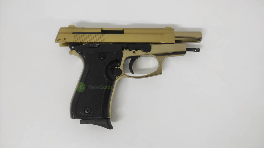 BLOW P29 BLANK GUN - GOLD W/ BLACK GRIPS & TRIM