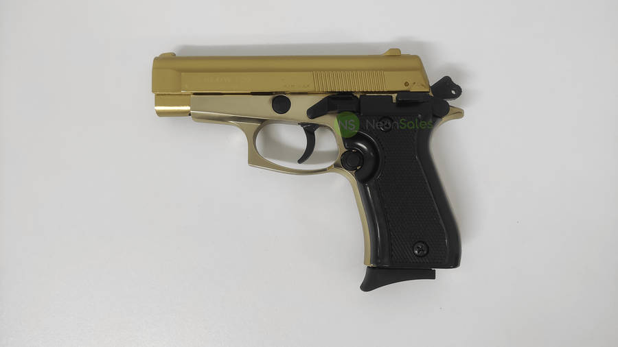 BLOW P29 BLANK GUN - GOLD W/ BLACK GRIPS & TRIM