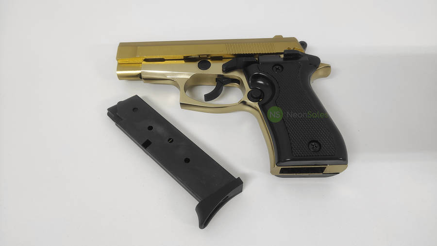 BLOW P29 BLANK GUN - GOLD W/ BLACK GRIPS & TRIM
