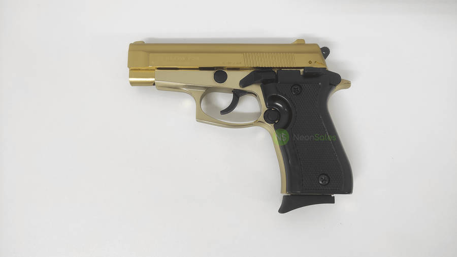 BLOW P29 BLANK GUN - GOLD W/ BLACK GRIPS & TRIM