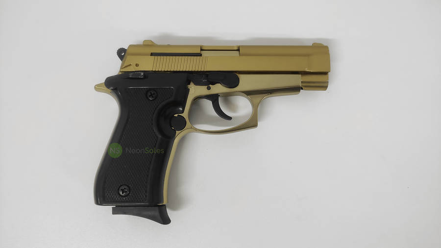 BLOW P29 BLANK GUN - GOLD W/ BLACK GRIPS & TRIM