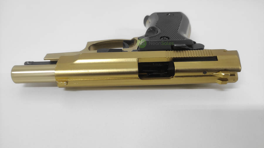 BLOW P29 BLANK GUN - GOLD W/ BLACK GRIPS & TRIM