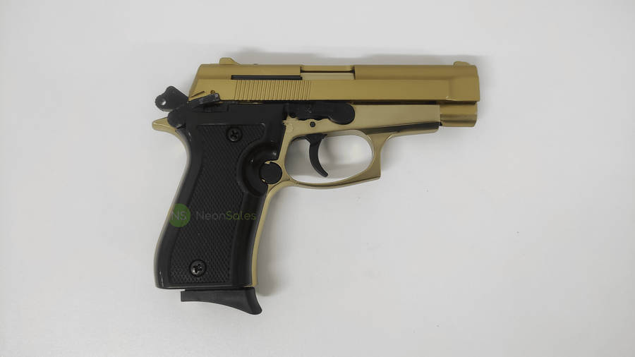BLOW P29 BLANK GUN - GOLD W/ BLACK GRIPS & TRIM