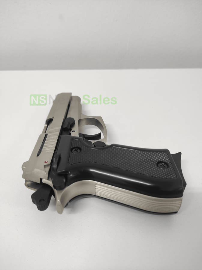 BLOW P29 BLANK GUN - SATIN W/ BLACK GRIPS &