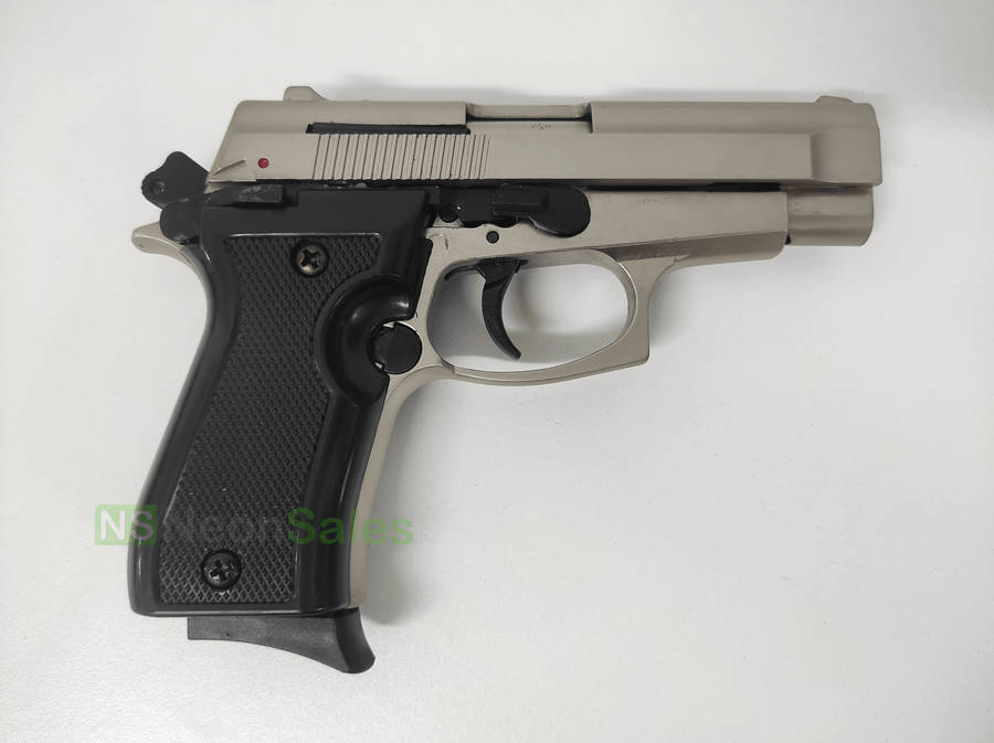 BLOW P29 BLANK GUN - SATIN W/ BLACK GRIPS &
