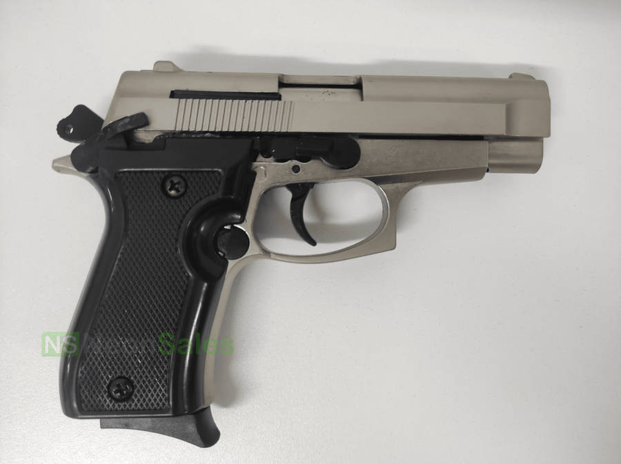 BLOW P29 BLANK GUN - SATIN W/ BLACK GRIPS &