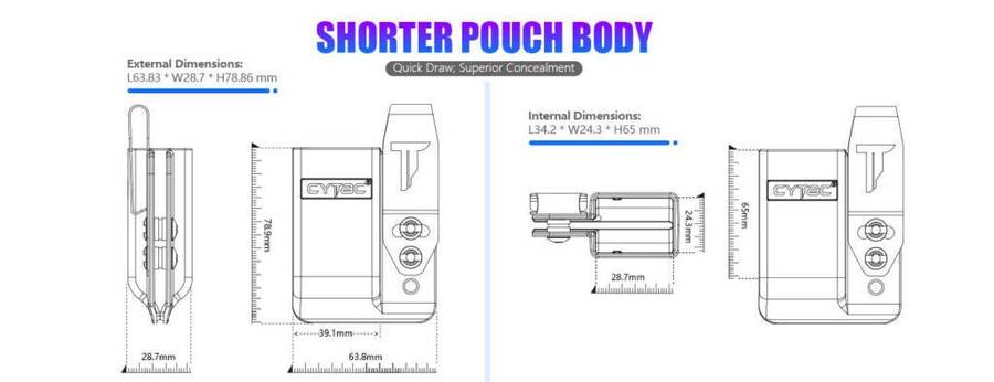 CYTAC I-MINI GUARD MAGAZINE HOLDER, GLOCK 17/19