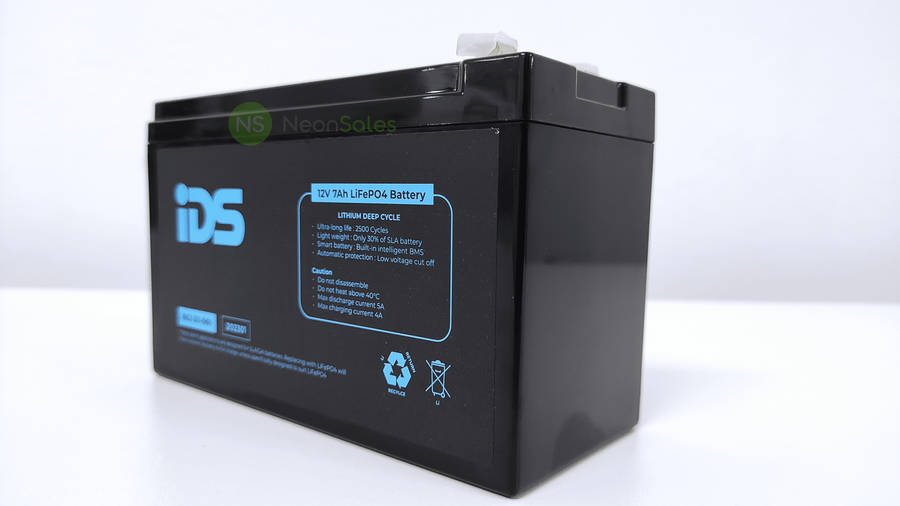 IDS 12V 7AH  LITHIUM LIFEPO4 BATTERY WITH BMS