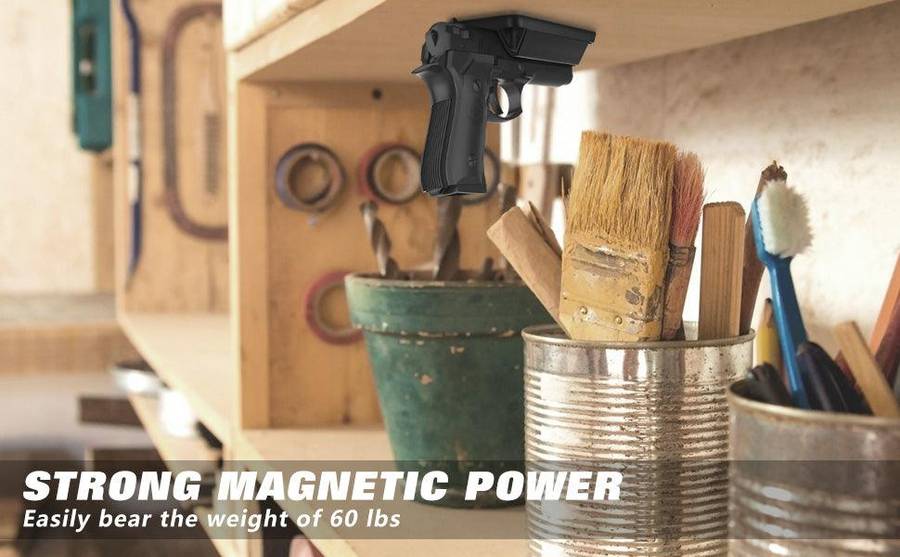 MAGNETIC PISTOL RETAINER /  PUSH-N-COCK BRACKET