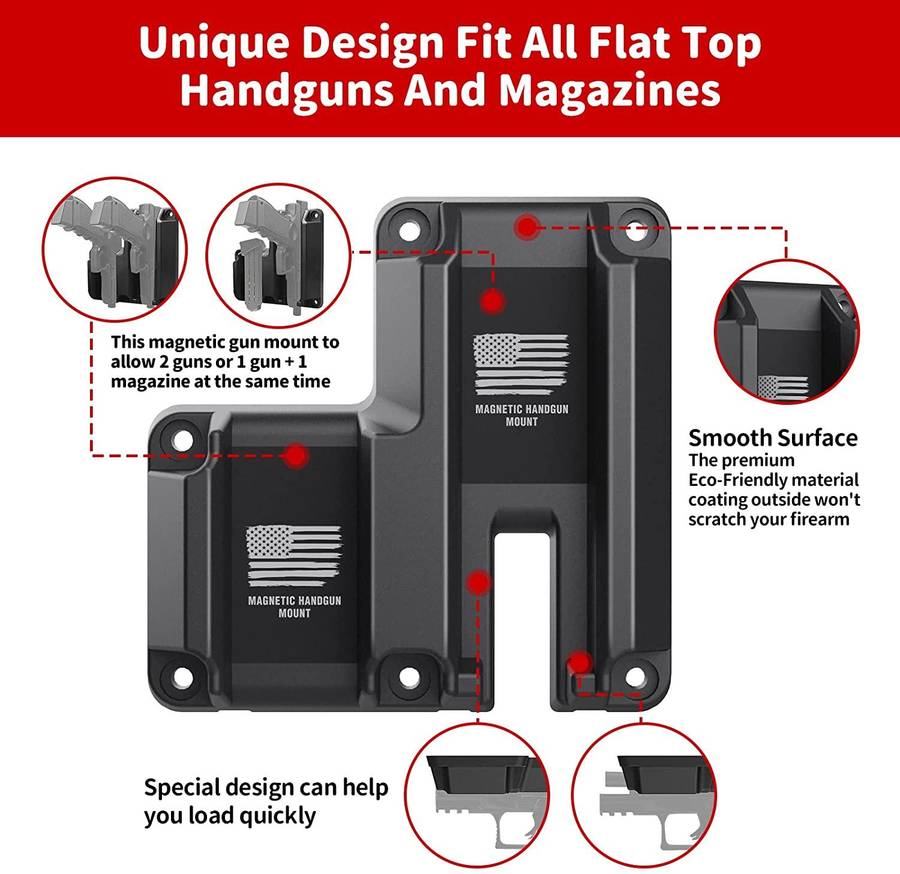 MAGNETIC PISTOL RETAINER /  PUSH-N-COCK BRACKET