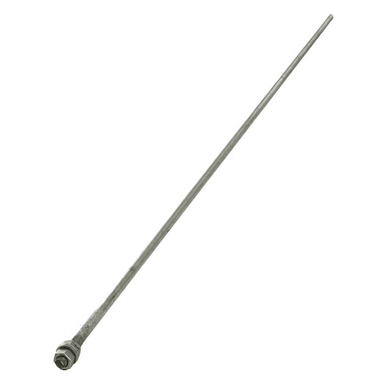 NEMTEK EARTH SPIKE GALVANIZED WITH NUTS - 1.2M