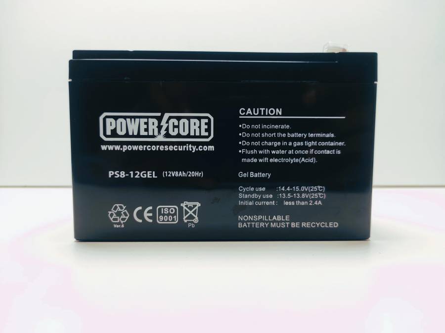POWERCORE 12V 8A GEL BATTERY