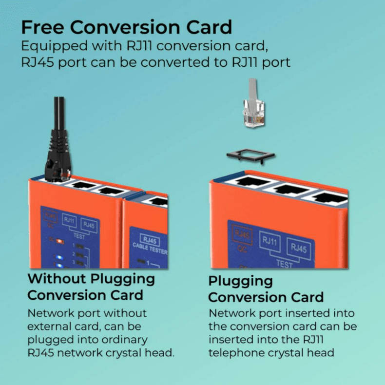 RJ11/RJ45 NETWORK CABLE & POE TESTER