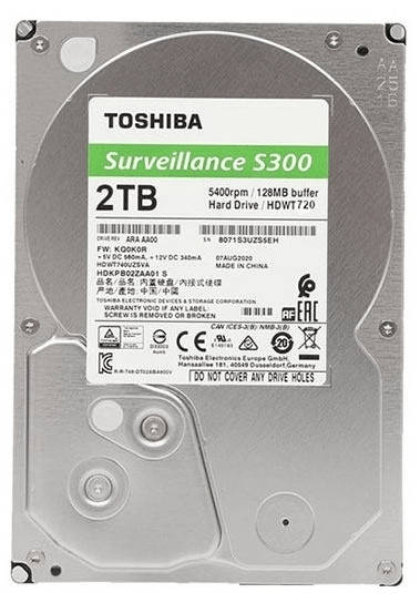 TOSHIBA SURVEILLANCE HARD DRIVE - 2TB