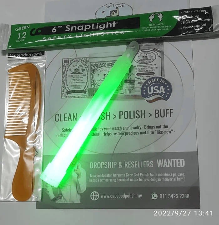 CYALUME SNAPLIGHT 6'' GREEN SAFETY LIGHT