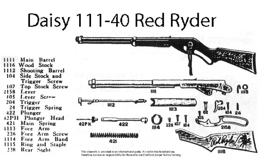 DAISY MODEL 1938 RED RYDER BB RIFLE - 4.5MM CAL