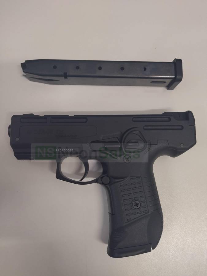 ZORAKI MOD 925T BLANK GUN W/ EXTENDED MAG. - BLACK