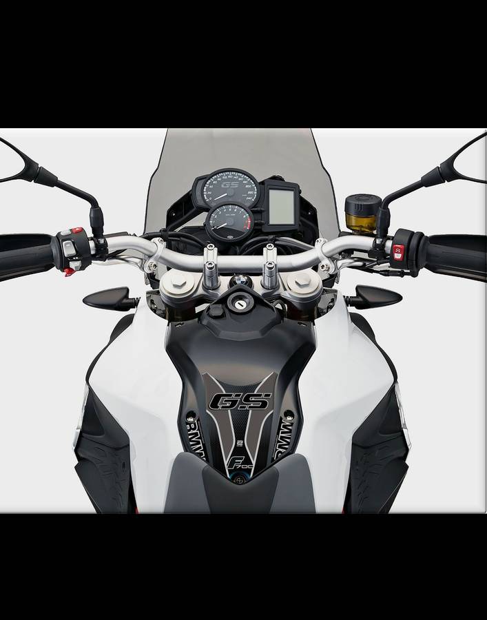 BMW F 700 GS Motor Bike Tank Pad . BMW F 700 Black and Grey Motor Bike Tank Pad / Protector.