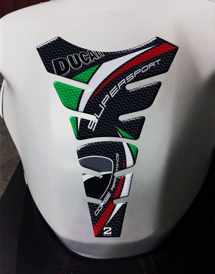 Ducati SuperSport Carbon Fibre Motor Bike Tank Pad Protector 2016 -2023