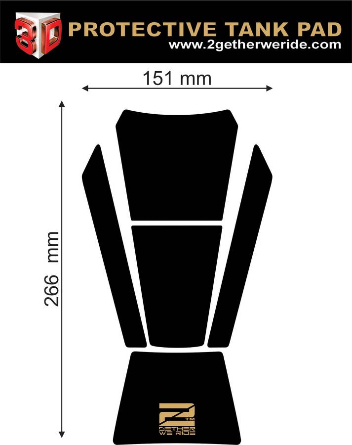 BMW F 850 GS Motor Bike Tank Pad. Red and Black Motor Bike Tank Pad / Protector.
