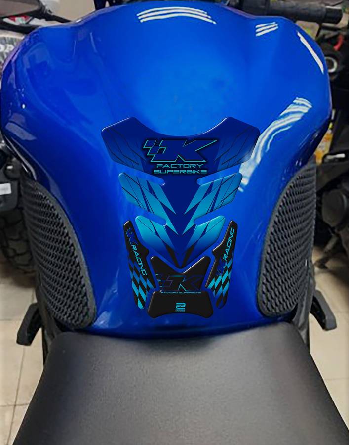 Kawasaki Factory Super Bike, Red and Black Motor Bike Tank Pad  Protector 2006 - 2022. K Racing