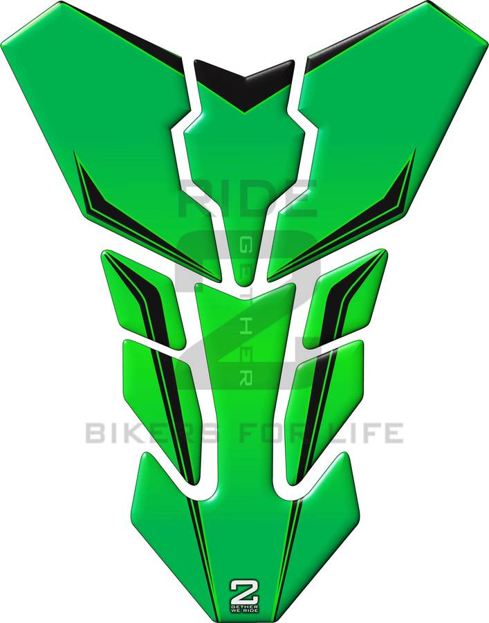 Universal Fit Motor Bike Green  Standard Transformer Motor Bike Tank Pad Protector.  A Street Pad...