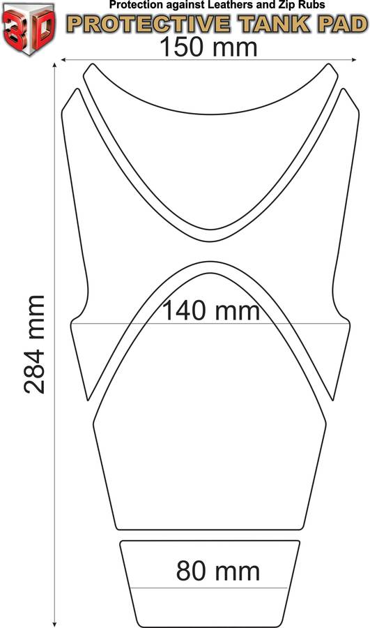 Motor Bike Tank Pad  BMW 310 GS Black Motor Bike Tank Pad  Protector.  2018 - 2022