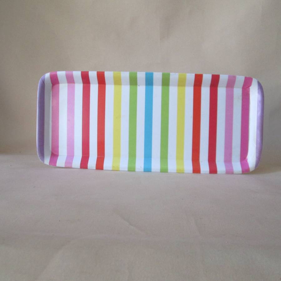 Melamine Serving Tray - Stripes